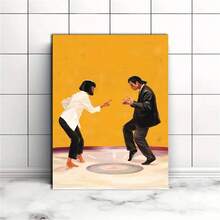 1 cái, Phim Hoạt Hình Cổ Điển Khiêu Vũ Canvas Art Poster-Trang Trí Tường Retro Cho Gia Đình Và Nhà Hàng, Không Có Khung - Màu vàng - Xem 9