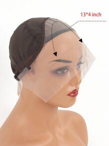 1pc Brown 13X4 Full Lace Wig Cap For Making Wigs With Adjustable Strap On The Back Glueless Ventilation Hairnets