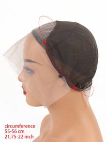 1pc Brown 13X4 Full Lace Wig Cap For Making Wigs With Adjustable Strap On The Back Glueless Ventilation Hairnets