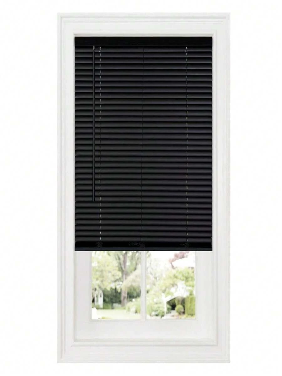 27 X 64 In. GII Deluxe Sundown Cordless Room Darkening Vinyl Mini Blind With 1 In. Slats, Black - Multicolor - View 1
