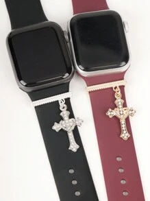 1 dây đeo đồng hồ thiết kế quyến rũ bằng kim cương giả Christian Cross, hoàn hảo cho dây đeo đồng hồ thông minh 38mm, 40mm, 41mm, 42mm làm quà tặng cho học sinh đi học trở lại - Một cỡ - Xem 3