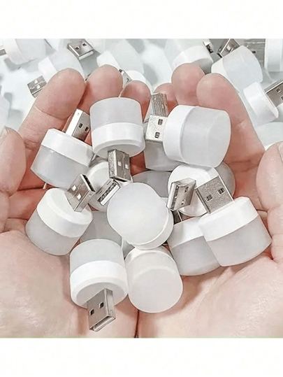 1/2/6/10/20 PCS Mini USB Night Light Warm White Eye Protection Book Reading Light USB Plug Computer Mobile Power Charging LED Night Lamp