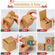 Meching Advent Calendar Filling, 2024 DIY Advent Calendar Cardboard Box Filling, Stickers, Christmas Calendar Advent Calendar Self Filling, Advent Calendar Adult Christmas Decorations Home Christmas Gifts Christmas Decor - Multicolor - View 7