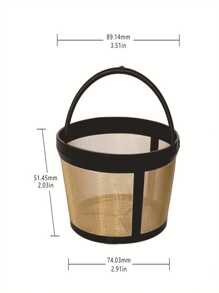 1 buah Saringan Kopi Stainless Steel/Nylon, Saringan Kopi Tuang yang Dapat Digunakan Kembali Tanpa Kertas, Cangkir Corong Saringan Kopi Tetes, Cocok untuk Berbagai Mesin Kopi, (Desain Pegangan Mungkin Berbeda pada Setiap Batch Produksi) - Hitam - View 12