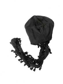 Sombrero divertido para hombres con barba trenzada, doble turbante, borla en el borde y cola de trenza para el cuidado del pelo - Multicolor - Ver 9