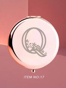 1pc Rose Gold Engraved Alphabet Series Portable Vanity Mirror, Foldable, Lightweight And Ultra-Thin, Quality Stainless Steel, Silver-Colored Nano-Electroplated Border, Exquisite Details, Suitable For All, Foldable, Square-Shaped, Portable Pocket Mirror, Classic And Luxurious Element Style, With Exquisite Details And Unique Character Design Of Name Initials, Blessings, Inspirational Characters And Patterns, The Folding Structure Ensures Durability And Reliability, Resistant To Falls And Convenient To Carry, Makeup Mirror With 180° Flip Cover, Multi-Functional Mini Mirror, Compact Mirror, Suitable For Daily, Festive, Birthday, Christmas, New Year Gifts, Small Bag Companion, Pocket-Size For Convenient Storage, Suitable For Various Occasions Such As Traveling, Gathering, Working, Studying, Suitable For All Ages, Suitable For Emotional Couples, Students, Teachers, Friends, Sisters, Women, Girls, Fathers, Mothers, Grandfathers, Grandmothers, Aunts, Nieces, Best Friends, Bosses Or Colleagues. - Rose Gold - View 27