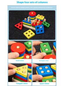 1pc Montessori Educational Toy Set, Improving Hand-Eye Coordination, Sense Of Time And Critical Thinking, Ideal Gift For Children Aged 3+