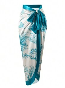 Maiô Estilo Europeu e Americano, Cobertura Conservadora, Elegante, Para Praia, Spa, Roupa de Banho com Saia, Design Retrô, Tamanho Regular Verão