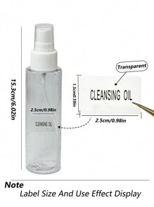 1 pièce Étiquette transparente de bouteille/sac portable de voyage pour crèmes, BB et stickers d'identification de boîtes de gel douche, de shampooing, de crème pour le visage, étanches et anti-salissures.
