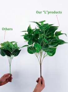 35-50cm人造植物葉子假鳳尾葉熱帶綠植物塑膠樹枝，適用於家居廚房婚禮辦公室陽台裝飾，不包含花盆，家居裝飾、文具用品