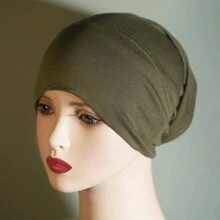 Solid Color Tube Undercap Lightweight Elastic Inner Hijab - A - View 17