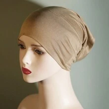 Solid Color Tube Undercap Lightweight Elastic Inner Hijab - A - View 19