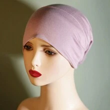 Solid Color Tube Undercap Lightweight Elastic Inner Hijab - A - View 22