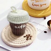 1 pieza, Kit de ganchillo de café para principiantes, kit de animal de punto con ganchos de ganchillo, kit de ganchillo y punto, con video de enseñanza paso a paso (accesorios en color aleatorio) - Café integral - Ver 4