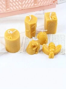 Khuôn nến silicon hình tổ ong 3D Khuôn nến hương liệu khuếch tán thạch cao Khuôn nến hương liệu xà phòng Khuôn nhựa sáp ong - trắng - Xem 1