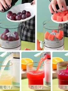 Exprimidor De Jugos Cítricos Eléctrico Recargable 480ml - Multicolor - Ver 5