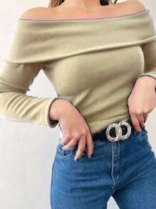 Women Tops - Beige - View 2