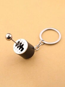 1pc Automobile 6-Speed Gear Shift Knob Keychain Keyring Accessory Car Accessories Bag Charm Backpack For School