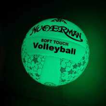 Glow In The Dark Volleyball, Luminous Night Volleyball, Durable Volleyball Suitable For Indoor And Outdoor Use - Blue and White - View 7