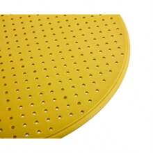 3-Piece Mustard Yellow Plastic Arm Chair Bistro Set - Orange - View 5