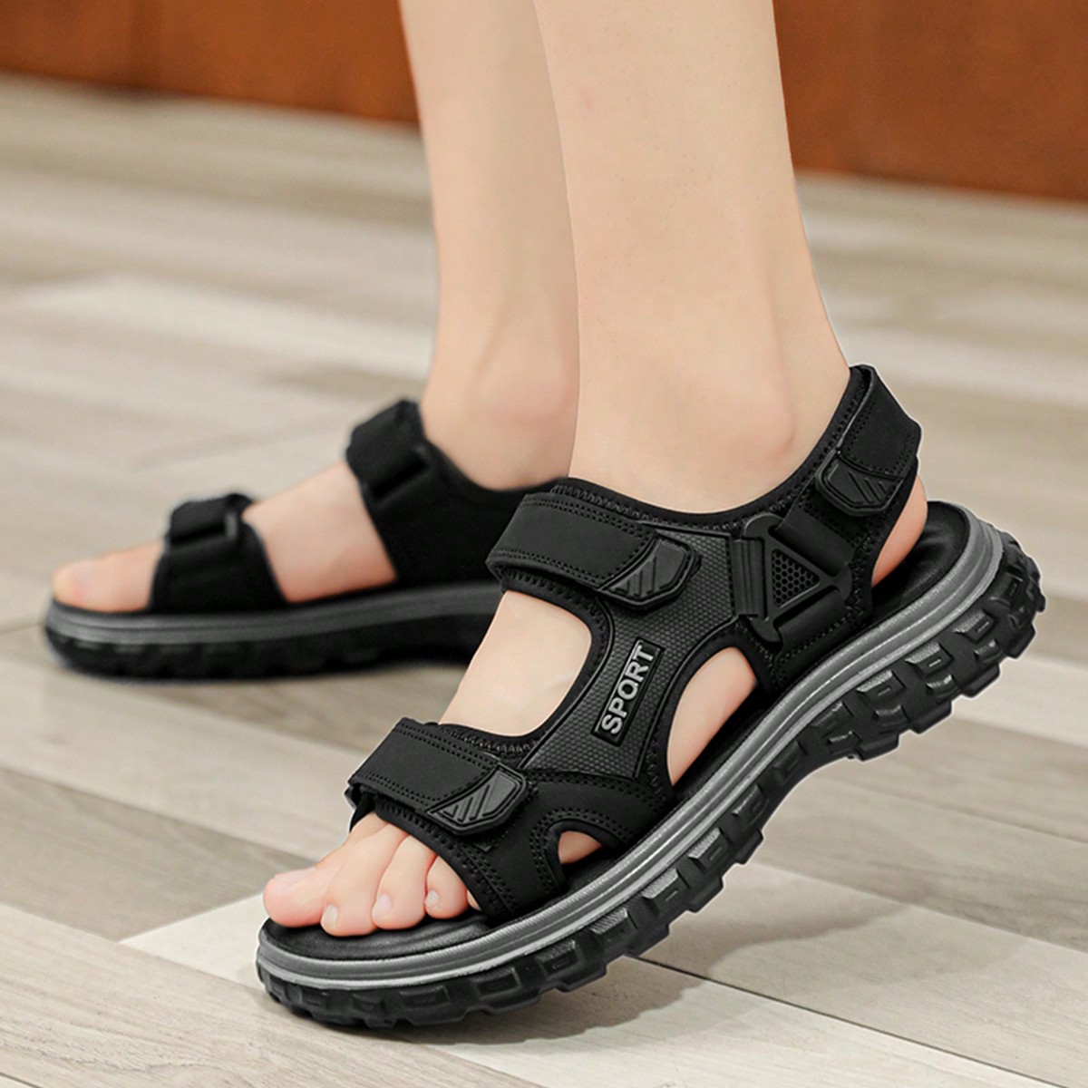 Nuevas sandalias de verano para hombres con suela blanda, estilo slip-on, transpirables, para playa y deportes, uso en exteriores e interiores, antide