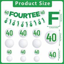 14入組高爾夫派對裝飾，3款高爾夫主題裝飾，Let's Partee/40th/60th生日派對裝飾，高爾夫橫幅迷你高爾夫掛旋轉裝飾，高爾夫生日派對裝飾男士單身派對裝飾 - 彩色 - 查看 7