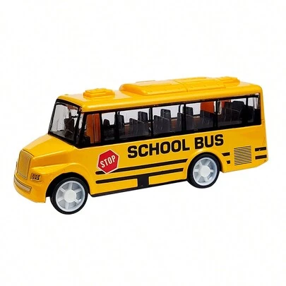 1pc Children's Educational Toys School Bus Model, Some Parts Can Be Moved, Stimulate Children's Hands-On Ability, Improve Imagination, Outdoor Educational Children's Toys, Preschool Toys, Do Not Need Batteries, Realistic Casting Model Car Alloy Materials (Some Parts), Children's Day/Birthday/Holiday/Party Gifts, School Supplies,Back To School