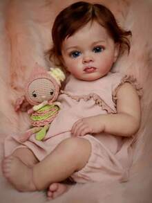 1入組52CM重生娃娃，22英寸可愛的Tutti手工製作，逼真無性別新生兒嬰兒，適合作為兒童生日禮物（布身體） - Unisex - 查看 8