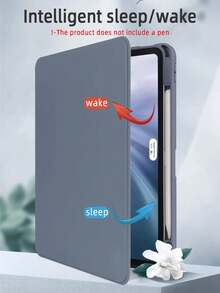 A 360° Rotating Acrylic Smokey Case With Magnetic Separation, Detachable Design And Inner Pen Slot Compatible With IPad 10.2/Air 4/5th/Pro 11-Inch (M4)-2024 Style. Compatible With Protection, Leisure, Classic, And Portable Use. Sleep/Wake Functionality - Lavender - View 10