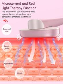 Cây Đũa Phép Trị Liệu Bằng Ánh Sáng Mặt, Liệu Pháp Ánh Sáng Đỏ Cho Mặt Và Cổ - Cây Đũa Phép Trẻ Hóa Da Mặt & Mắt Massage Dụng Cụ Chăm Sóc Da - Hoa hồng vàng - Xem 4