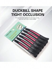 6pcs Set Seamless Hair Clips, Non-Slip Rubber Band Hair Claws, Plastic Styling Clips For Home Use - Multicolor - View 4