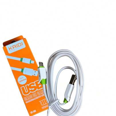 Cabo Micro Usb V8 Turbo Kaidi Kd305 Cabo Reforçado 1 Metro Cor Branco