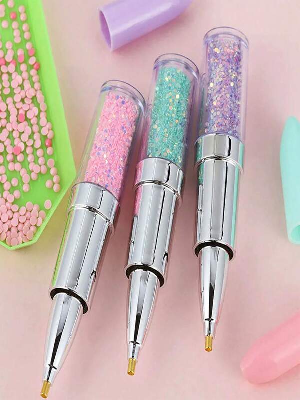 3/1pc Diamond Painting Pen, 5D Diamond Painting Tools Diamond Tip Pen Suitable For DIY Crafts, Cross Stitch Accessories