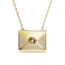 Swarovski 女士时尚项链 5662878 - 情书珠宝，金色，适合送给她的礼物 - 5662878 Gold matching - 查看 1