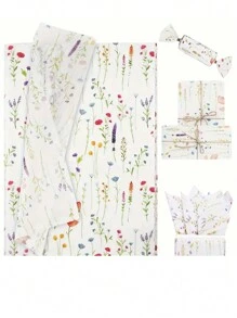 10 张/25 张薰衣草花和梨纸花印花礼品包装纸，适用于圣诞节、节日、婚礼、派对、生日、毕业礼物包装、鲜花包装、服装内衬、水果包装 - 多色 - 查看 5