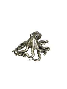 1件复古合金章鱼摆件，逼真的乌贼饰品，工艺礼品，茶道桌面装饰 - 彩色 - 查看 13