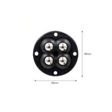 1 件带滚珠轴承的粘性旋转脚轮，静音钢制家具滚轮脚轮，返校无需钻孔 - 黑色 - 查看 7