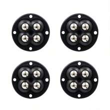 1 件带滚珠轴承的粘性旋转脚轮，静音钢制家具滚轮脚轮，返校无需钻孔 - 黑色 - 查看 3