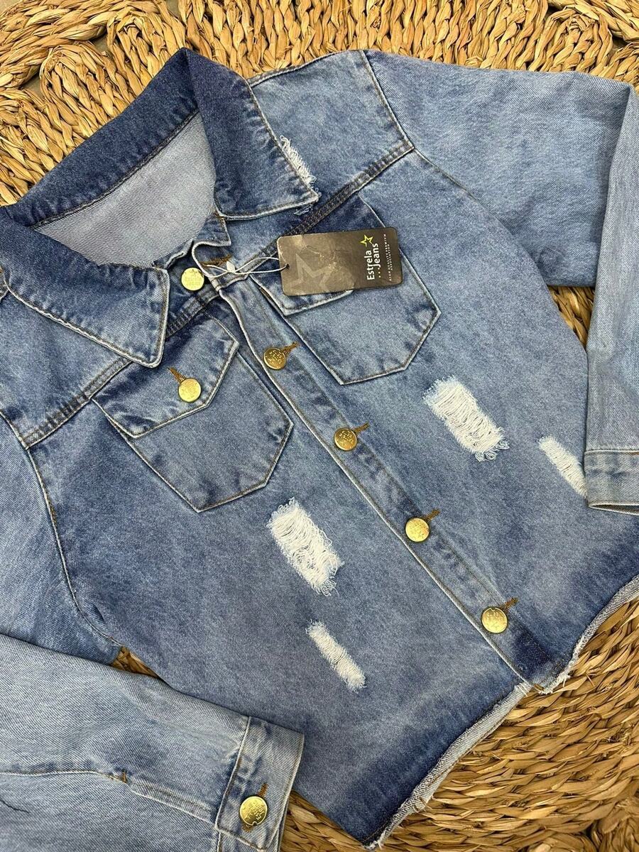 Women Denim Jackets & Coats - 淺色水洗藍 - 查看 1