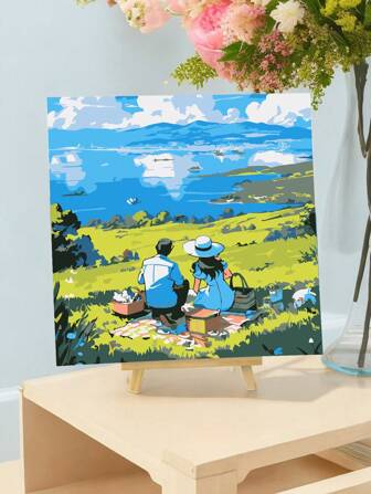 成人用繪畫按號油畫，初學者專用，DIY按號畫，適合作為禮物和家居牆壁裝飾，20 W X 20 L/30 W X 30 L