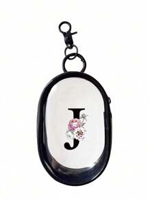 1pc-Black Portable Mini Transparent Zipper Storage Bag, Multifunctional Jewelry Storage Bag For Earphones, Charger Case, Keychain, Ring, Transparent Travel Accessories Bag, Transparent Storage Bag With Keychain, Convenient For Carrying Makeup Mirror, Earphones, Data And Charging Cables, Waterproof, Lightweight, Suitable For Girls, Students And Boys, Suitable For Storing Small Items, Data Cable Storage Bag, Bracelet Bag, Cosmetic Bag - Black - View 32