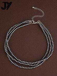 1入西部納瓦荷風格綠松石珠綴飾CCB垂墜項鍊（女士用）