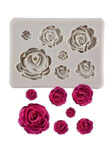 1入組花卉粘土模具，用於珠寶製作，雛菊小花矽膠模具 - 糖果巧克力杯子蛋糕肥皂製作專案