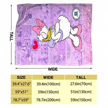 授權四季毛毯-毛絨法蘭絨毯-柔軟、溫暖、可愛的聚酯覆蓋層，提供終極的舒適感，不可抗拒的可愛、多功能設計，非常適合客廳裝飾、沙發、椅子和旅行冒險、辦公室、沙發、臥室使用 - 款式C - 查看 5