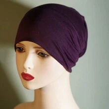 Solid Color Tube Undercap Lightweight Elastic Inner Hijab - A - View 18