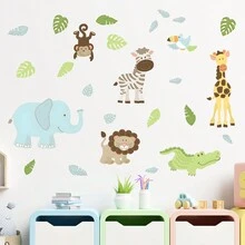 BRUP Miếng dán tường hình con voi, hươu cao cổ, gấu, cầu vồng dễ thương màu nước có thể tháo rời dùng cho phòng ngủ, phòng khách, hành lang, đầu giường, trang trí tường - Nhiều màu - Xem 4