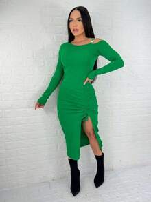 Women Short Dresses - màu xanh lá - Xem 3