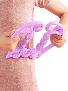 1pc Purple 13-Wheel PP Material Circular Leg Clip Massager For Leg Muscles Relaxation, Yoga And Slimming - Purple - View 7
