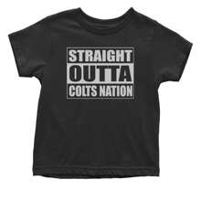 Baby Boy Straight Outta Colts Nation Football One-Piece Romper Bodysuit And T-Shirt - 紫色 - 查看 10