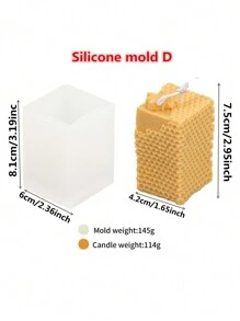 Khuôn nến silicon hình tổ ong 3D Khuôn nến hương liệu khuếch tán thạch cao Khuôn nến hương liệu xà phòng Khuôn nhựa sáp ong - trắng - Xem 7